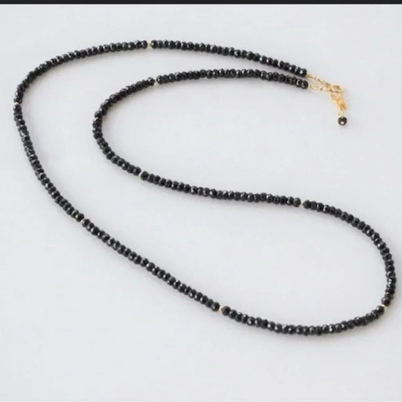Other - MC - Unisex Long Black Spinel Necklace